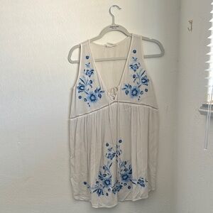 Embroidered flower shirt